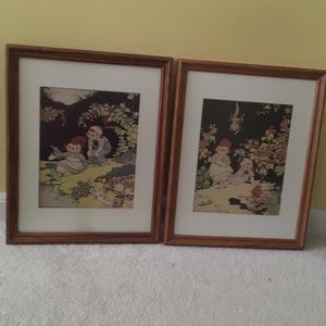 Two Johnny Gruelle Raggedy Andy and Ann prints.